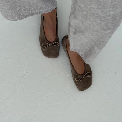کفش بابت زنانه چرم طبیعی Mumu - Sarı