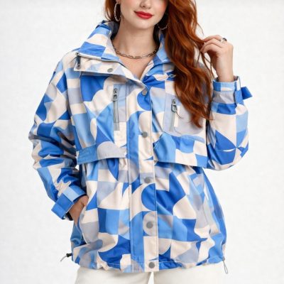 کت و کاپشن زنانه آبی Ilkcet Moda