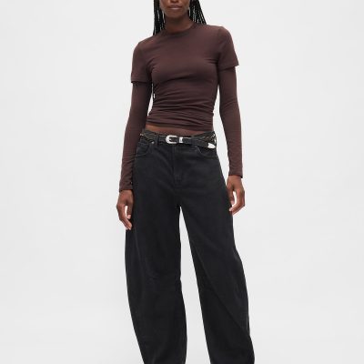 شلوار جین زنانه High Rise UltraSoft Horseshoe مشکی - -000