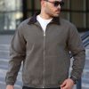 کت بوم مردانه خاکی LTC Jeans