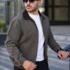 کت بوم مردانه خاکی LTC Jeans