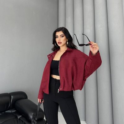 Süet Apoletli Bomber Ceket