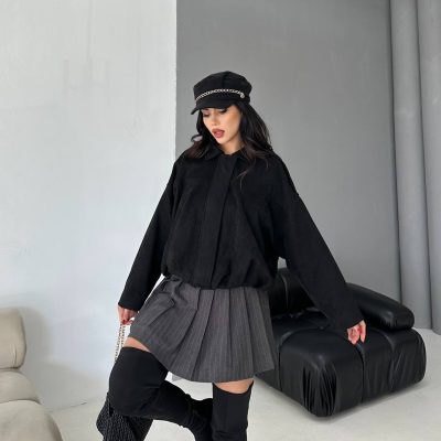 Süet Apoletli Bomber Ceket