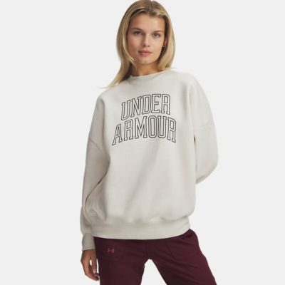 سویشرت اورسایز ورسیتی کالجی زنانه UA Rival Fleece مدل 6007880-323 - 6007880110