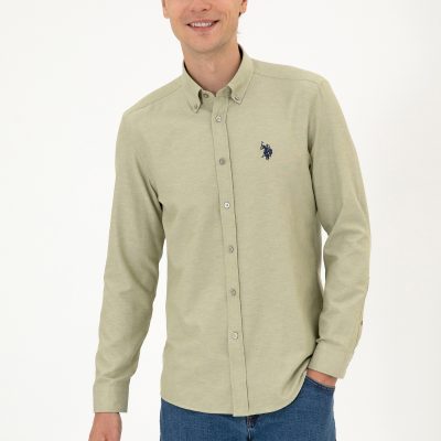 پیراهن مردانه خاکی U.S. Polo Assn.
