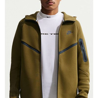 سویشرت زنانه هودی Tech Fleece Windrunner - خاکی