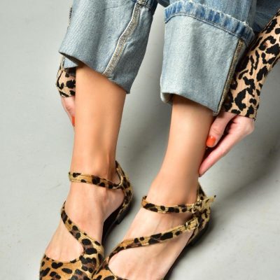 بالت نارنجی/فوشیا زنانه D726016902 - Leopar