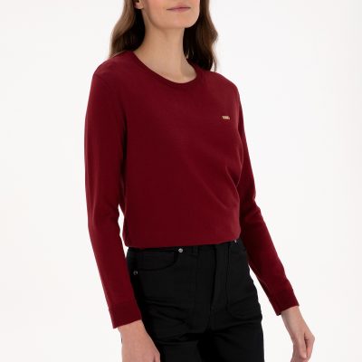 بافت زنانه شرابی U.S. Polo Assn.