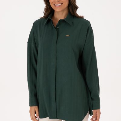 پیراهن زنانه اورسایز سبز U.S. Polo Assn.