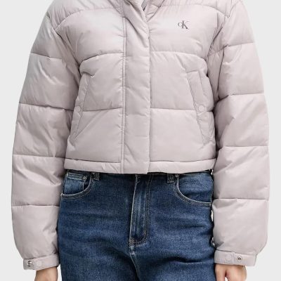 کتانی زنانه Shine Crop Puffer - خاکستری