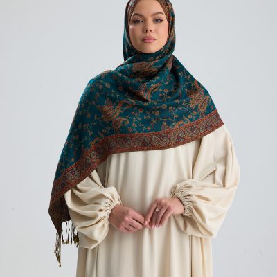 رویال پاساژ سری - کالکشن کشمیر / شال کشمیری بافته شده - Imperial Turkuoise