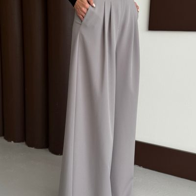 شلوار پالازو زنانه خاکستری Nadrina