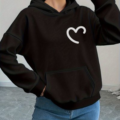 سویشرت اورسایز یقه‌دار (V-Neck) یونیسکس بیسیک - Siyah633