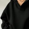 سویشرت زنانه اورسایز مشکی Deocept