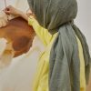 شال زنانه بافتنی سبز Salland