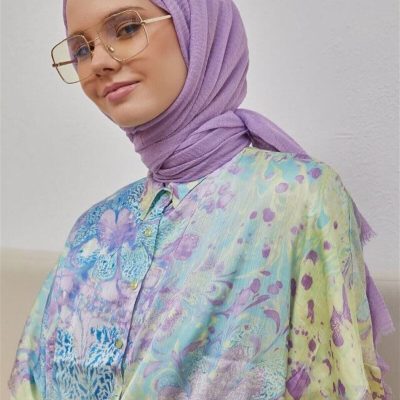 شال بورومجک رنگ قهوه‌ای سوخته (بدون نیاز به اتو، بافت سبک و تنفس‌پذیر، ابعاد بزرگ و نازک) - lavanta