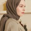 شال زنانه قهوه‌ای Nilbutik