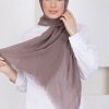 شال زنانه قهوه‌ای Nilbutik
