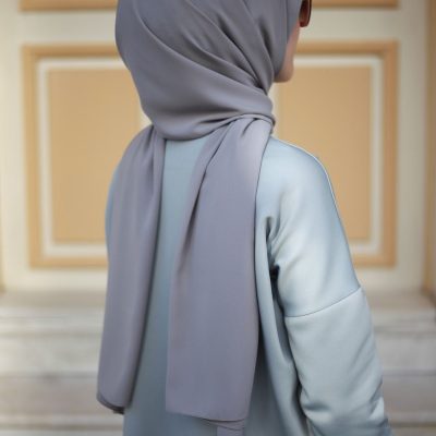 شال حریر مدینه مشکی - Gümüş
