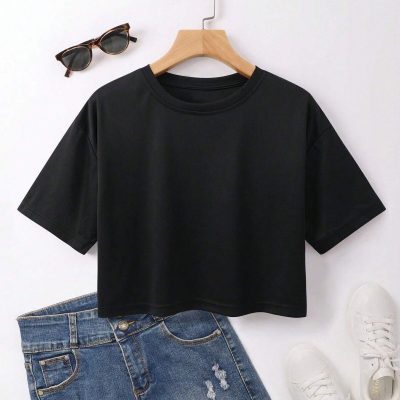 ست ۳ تایی تی شرت کراپ زنانه - DAXIS Sportwear Company - مشکی