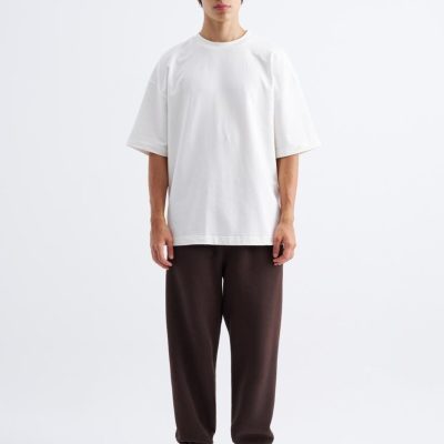 Erkek Relaxed Jogger Basic Eşofman Altı Koyu Kahverengi