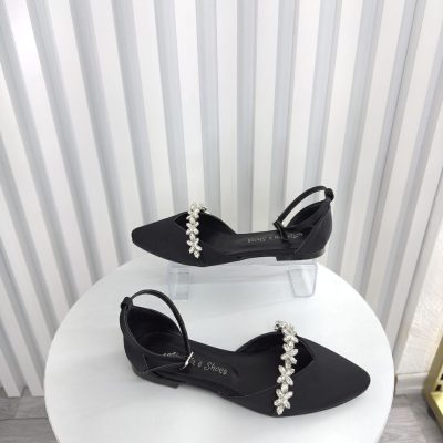 روزمره زنانه ساتن مشکی Almera S Shoes