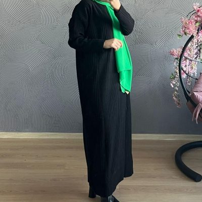 لباس تریکو محجبه - مشکی