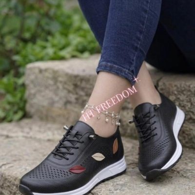 کفش ارتوپدیک مادرانه دورتکس D319 با چرم طبیعی و پاشنه ژله‌ای - SiyahORTOPERDİK