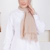 شال زنانه قهوه‌ای Nilbutik