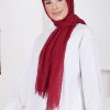 شال زنانه قرمز Nilbutik