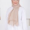 شال زنانه قهوه‌ای Nilbutik