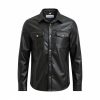 کت چرم دکمه‌دار Confidence