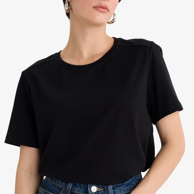 تیشرت آستین کوتاه زنانه دFacto مدل 3359634 - پنبه 100% — مشکی Defacto