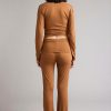 شلوار تایت اسپانیایی زنانه دوفاکتو مدل 3436148 — Camel Defacto