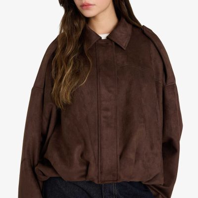 مانتو زنانه ضدآب Haki مدل Regular Fit سویت 3358195 — قهوه‌ای Defacto