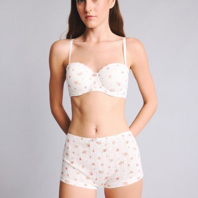 شورت باکس زنانه لاک‌پشتی دفاتو با طرح گل، ۱۰۰٪ پنبه — گلی Defacto