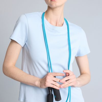 تیشرت آستین کوتاه زنانه مدل 3466377 از جنس پنبه ۱۰۰٪ — آبی روشن Defacto