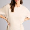تیشرت اورشرت زنانه یقه گرد آستین کوتاه مدل 3437349 — بژ Defacto