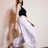 شلوار زنانه کمر بلند مدل Balloon Fit 3462183 — سفیدشیری Defacto