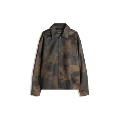 اورشرت باکس فیت افکت چرم bershka