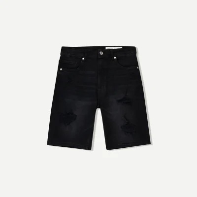 شورت برمودای جین پاره bershka