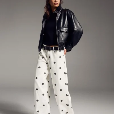 شلوار پارچه‌ای زنانه مدل کلاسیک bershka