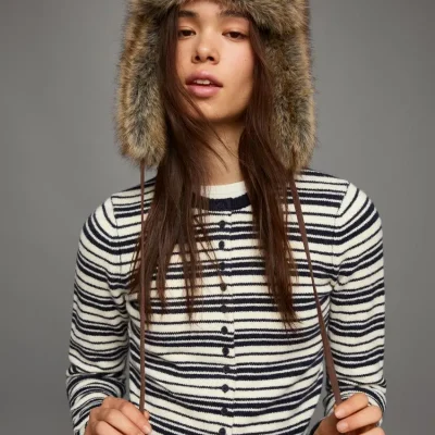 کلاه خز مصنوعی زنانه bershka