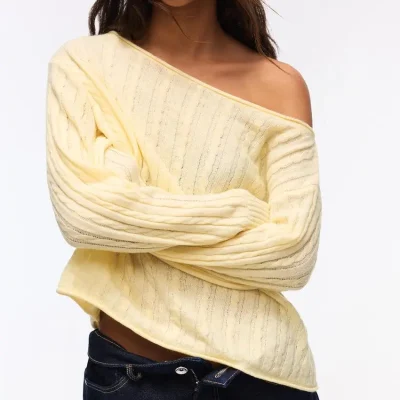 پلیور بافت زنانه bershka