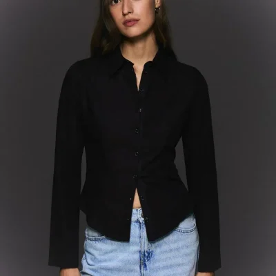 پیراهن زنگوله‌ای چسبان bershka