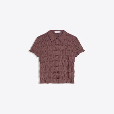 پیراهن آستین کوتاه چیندار bershka