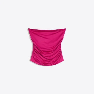 باندو تاپ بوزگولو (Büzgülü Bandeau Top) bershka