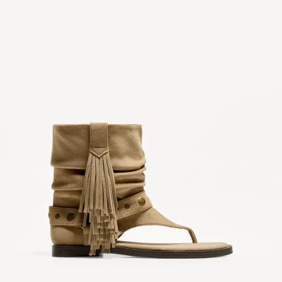 صندل پاپیون دار تخت با روکش صاف bershka