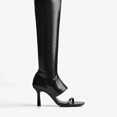 صندل پاشنه‌دار شلوار جین زنانه bershka