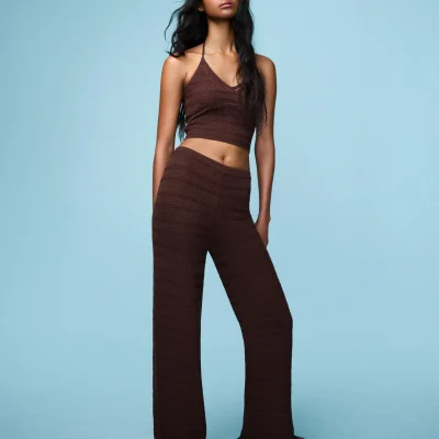 شلوار گشاد آجورلو bershka